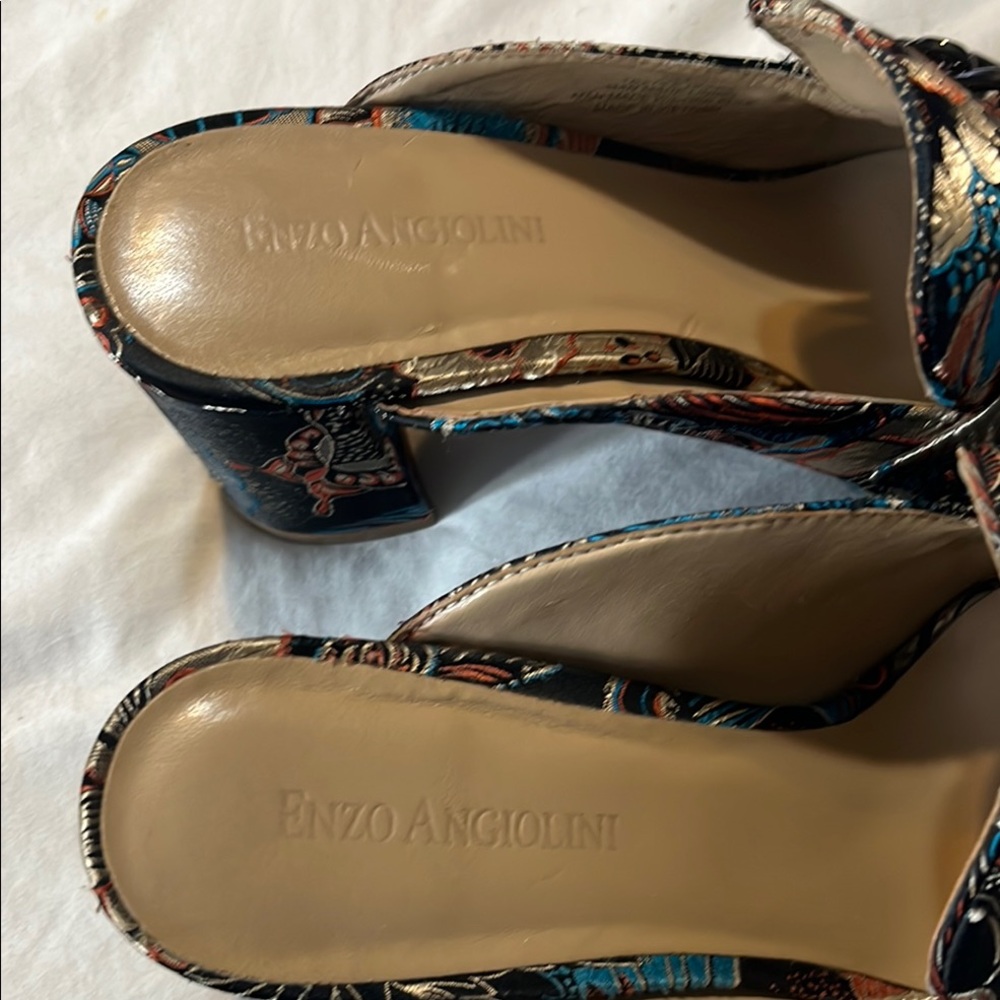 Enzo Angiolini Gilian women’s round toe Multicolor Mules Sz 7 - Picture 6 of 7